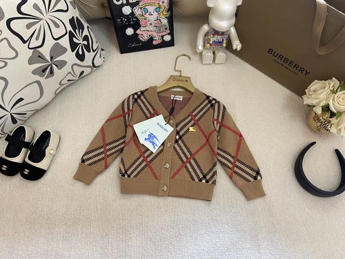 Burberry Unisex Kids Knit Cardigan Coat 
