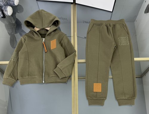 Loewe Kids Unisex Premium Modal Cotton Outfit Set with Embroidered Logos