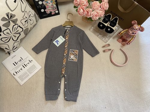 Burberry High-end Organic Cotton Baby Onesie for Boys & Girls