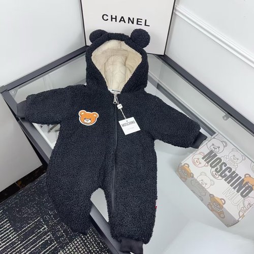 Moschino Cute Teddy Bear Fleece Padded Baby Onesie