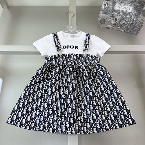 Dior Girls Premium Denim Skirt Set (Comfy & Stylish)