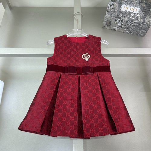Gucci Girls Luxury Dress: Imported Fabric, Cotton Lining 