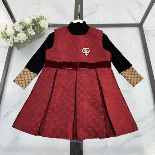 Gucci Girls Skirt Set (Tank + Top) Custom Fabric Comfy Stylish