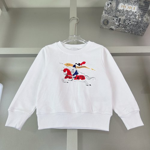 Burberry Kids Cotton Crewneck Sweatshirt with Horse Print
