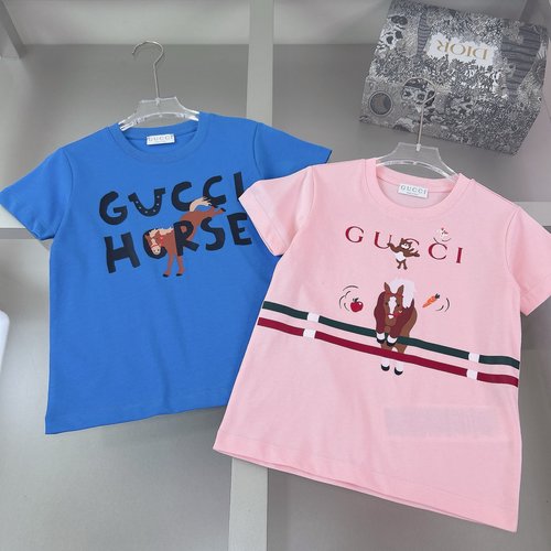 Gucci Kids Horse Print Cotton T-Shirt for Boys & Girls