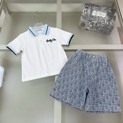 Dior Kids Premium Cotton Outfit Set Breathable Stretch Stylish 