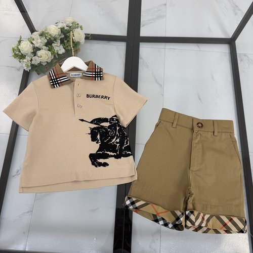 Burberry High-end Kids Cotton Set (Boys & Girls) - Comfortable & Stylish 