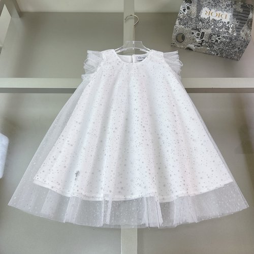 Dior Girls Premium Dress with Tulle & Cotton Lining 