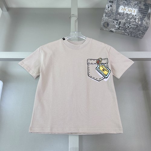 D & G Unisex Kids T-shirt 3D Letter Print 100 Cotton Comfortable Stylish 