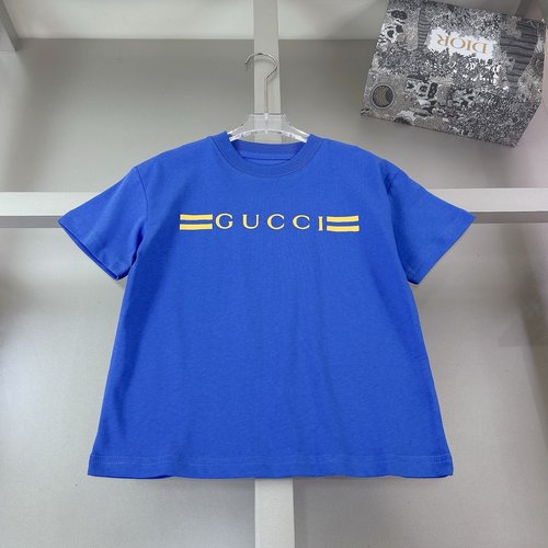 Gucci Unisex Kids 3D Letter Print Cotton T-Shirt 