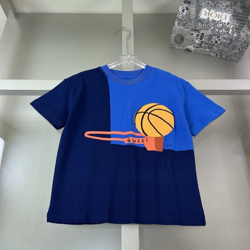 Gucci High-End Kids T-Shirt with Foam Print, Comfortable & Stylish