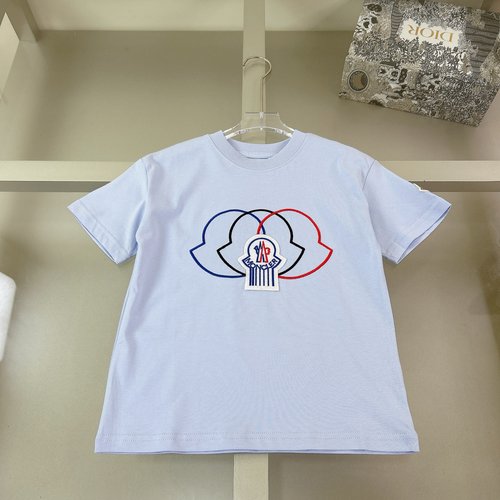 Moncler Kids 3D Letter Print Cotton T-Shirt