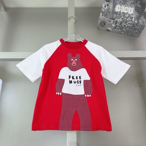 Gucci Kids 3D Letter Print Cotton T-Shirt