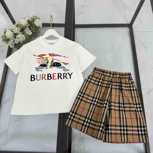 Burberry Comfy Stylish Kids Premium Unisex Cotton Outfit Set