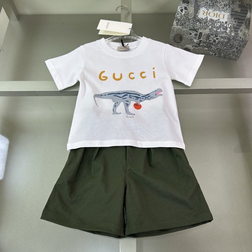 Gucci Kids Unisex Set Cotton Terry Comfortable Stylish