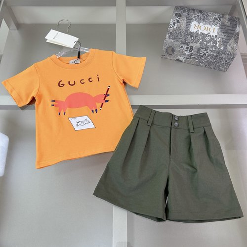 Gucci Kids Unisex Tracksuit Set, Cotton Terry, Comfortable & Stylish 
