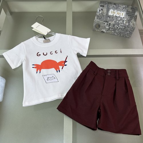 Gucci Kids High-End Cotton Terry 2-Piece Set 