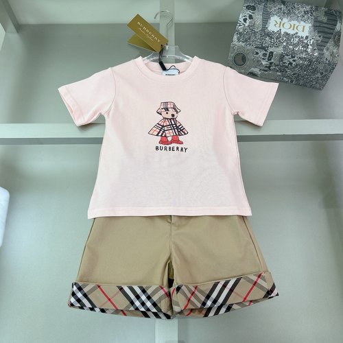 Burberry High-End Cotton Kids Outfit Set (Boys & Girls)