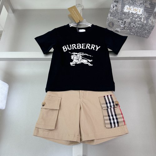 Burberry Kids High-End Cotton Set, Comfortable & Stylish