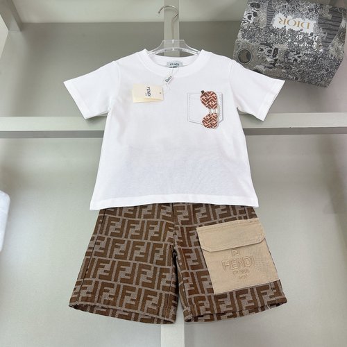 Fendi Kids Unisex Cotton Set, Comfortable & Stylish