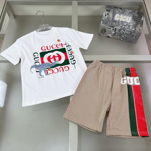 Gucci Unisex Kids Fleece Printed Cotton Cozy Set