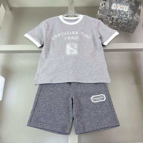 Dior Premium Kids Cotton Set with Letter Print
