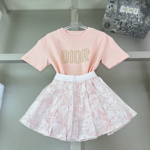 Dior Girls High-End Skirt Set - Breathable, Comfortable & Slightly Stretchy 
