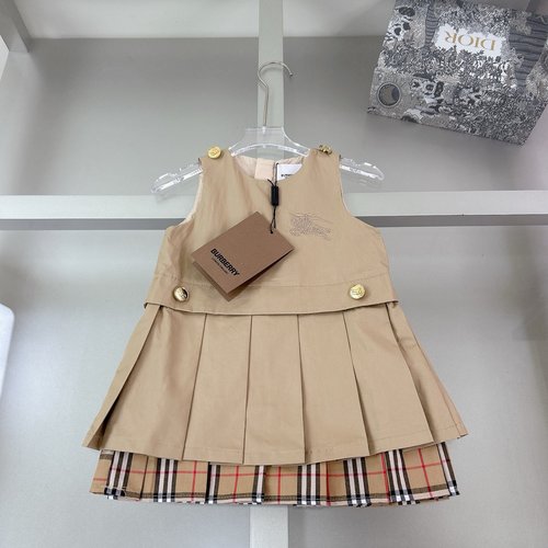 Burberry Premium Girls Cotton Lined Sleeveless Dress