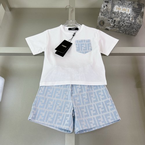 Fendi Kids Jacquard Fabric Set, Comfortable & Stylish