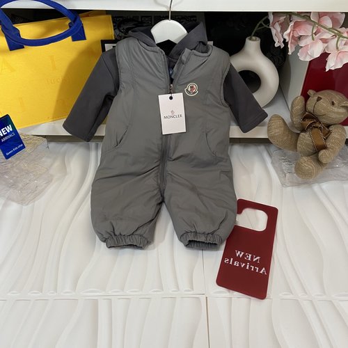 Moncler Toddler Unisex Fleece 2-Piece Outfit (Top + Overalls)