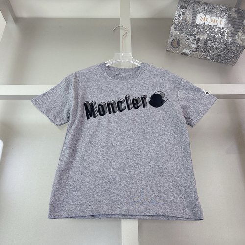 Moncler Premium Kids 3D Letter Print Pure Cotton T-Shirt