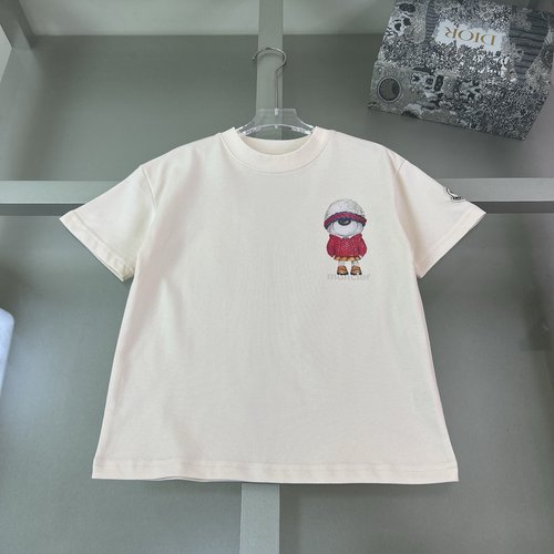 Moncler Kids Premium Cotton T-Shirt with 3D Letter Print