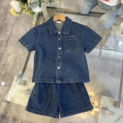 Gucci Kids Denim Set - Heavy Washed & Custom Buttons