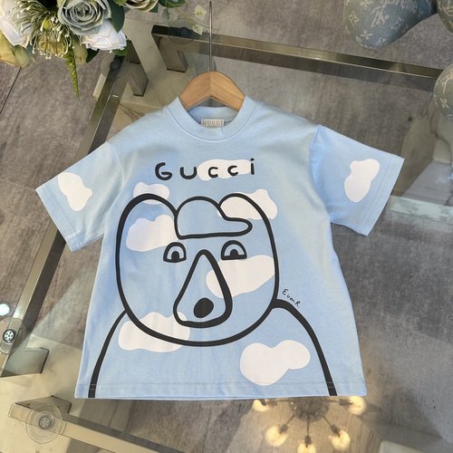 Gucci Boys & Girls 3D Letter Print Cotton T-Shirt 