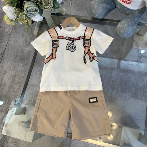 D & G Boys & Girls Cotton Set with Classic Pattern 