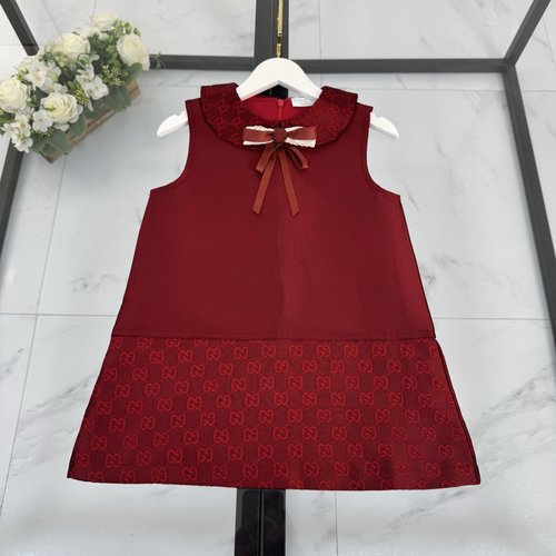 Gucci Girls High-End Dress with Imported Fabric & Cotton Lining 