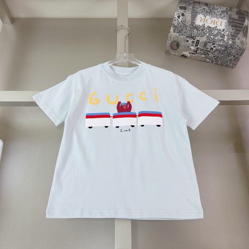 Gucci Kids High-End Cotton Puff Print T-Shirt 