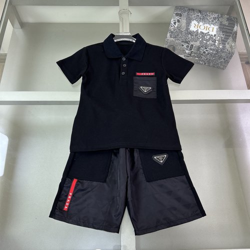 Prada Boys Premium Cotton Outfit Set - Breathable, Stretchy & Comfortable