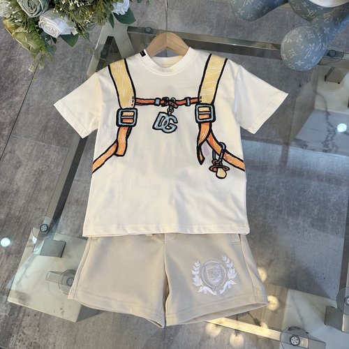 D & G Unisex Kids Cotton Set with Classic Pattern