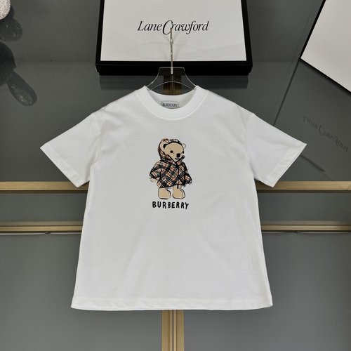 Burberry Unisex Kids Cotton T-Shirt with Bear & Letter Print