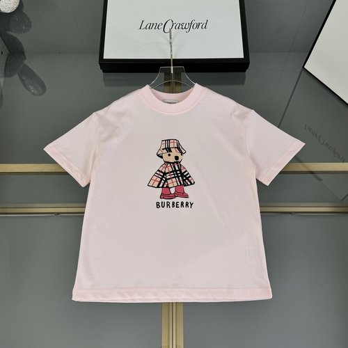 Burberry Kids Premium Cotton T-Shirt w/ Bear Graffiti 3D Print