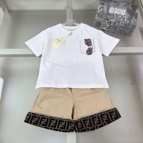 Fendi Premium Cotton Kids 2-Piece Set (Comfy & Stylish)