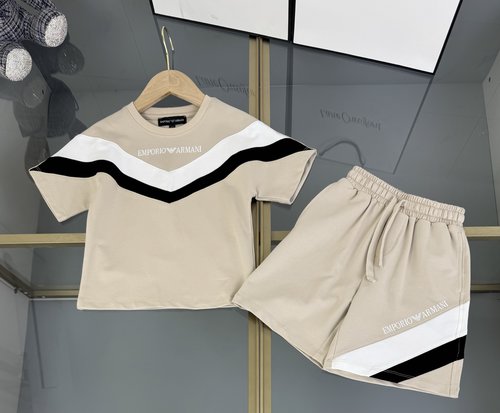 Armani Kids Striped Contrast Cotton Set 