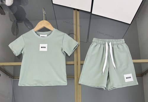 Boss Kids Cotton Logo Color Block Comfy Stylish Set 