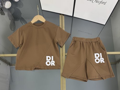 Dior Kids Letter Print Cotton Comfortable & Stylish Set 
