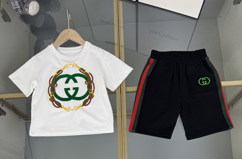 Gucci Kids Designer Set with 3D GG Print & Ribbon Trim