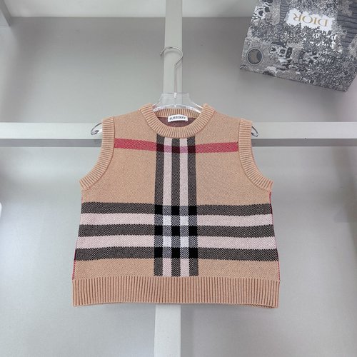 Burberry Kids High Stretch Cotton Knit Vest 