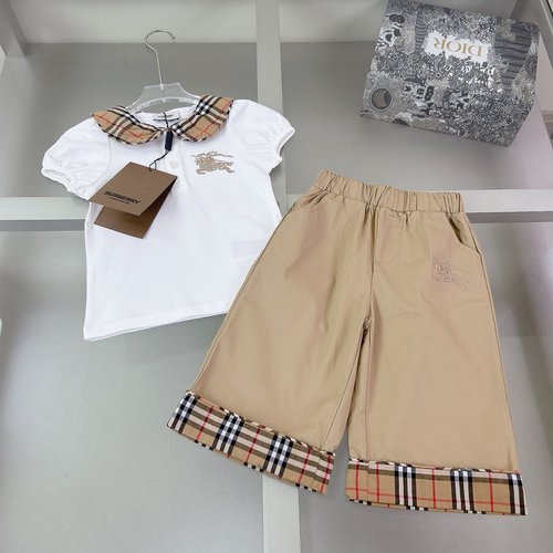 Burberry Girls Premium Cotton Kids Outfit, Comfortable & Stylish