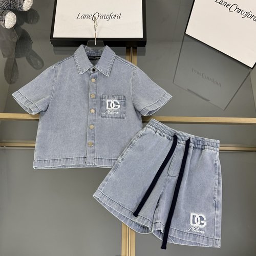 D & G Kids Unisex Premium Washed Distressed Denim Set