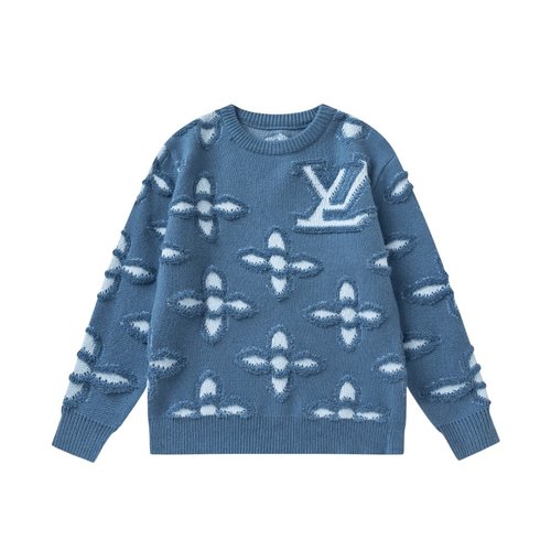 LV Kids Wool Blend Clover Jacquard Sweater (Autumn Winter)